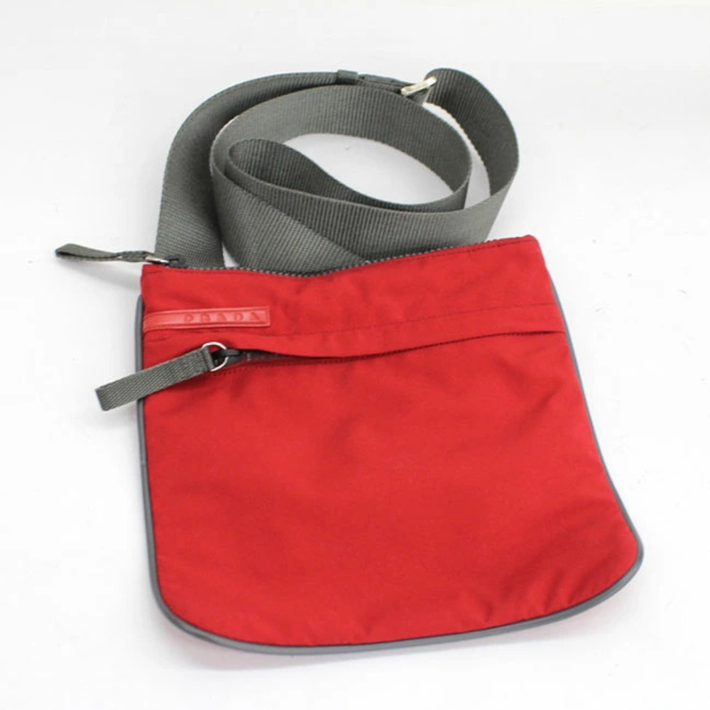 Prada Sport Shoulder Handbag Red